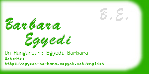 barbara egyedi business card